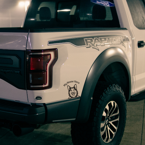 Collie Sticker with Name | Personalized Dog Vinyl Decal for Car, Laptop or Window