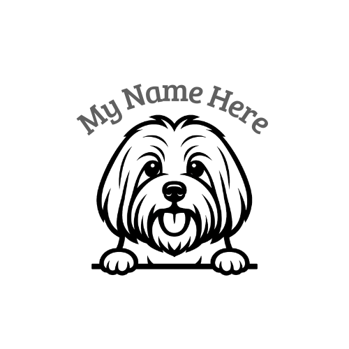 Maltese Name Decal | Personalized Vinyl Dog Decal