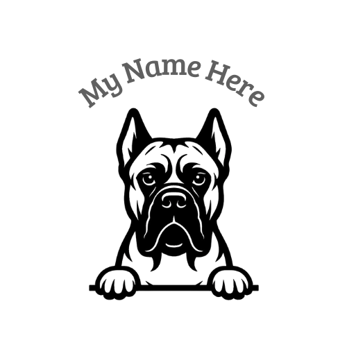 Cane Corso Name Decal | Personalized Vinyl Dog Decal
