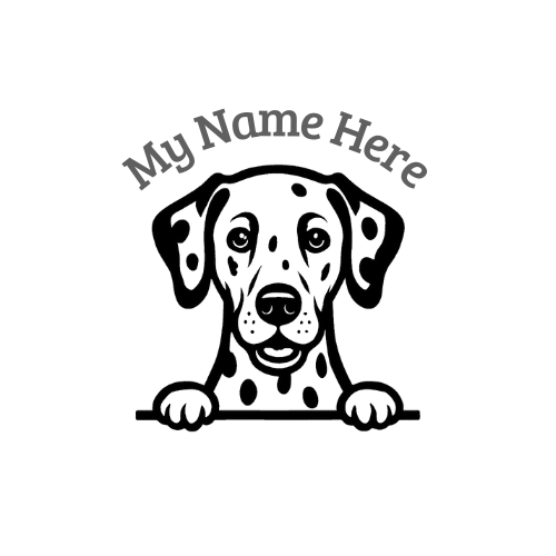 Dalmatian Name Decal | Personalized Vinyl Dog Decal