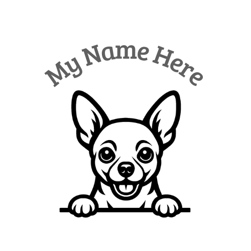 Chihuahua Name Decal | Personalized Vinyl Dog Decal