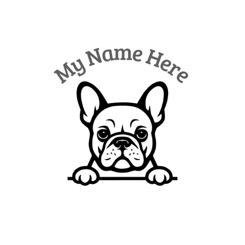 French Bulldog Sticker with Name | Personalized Dog Vinyl Decal for Car, Laptop or Window