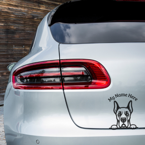 Great Dane Sticker with Name | Personalized Dog Vinyl Decal for Car, Laptop or Window