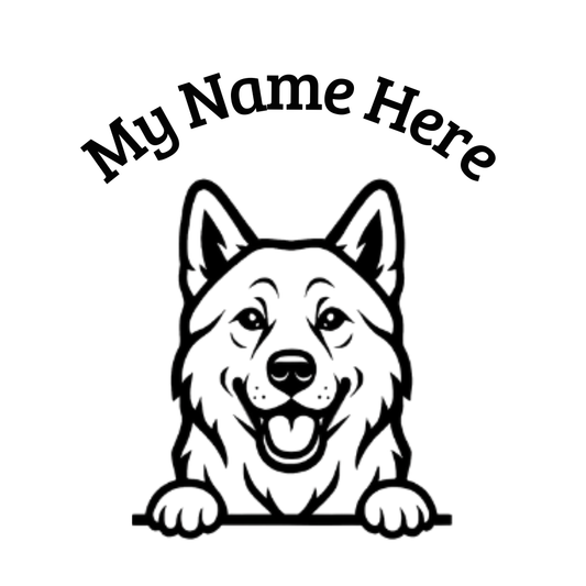 Akita Inu Sticker with Name | Personalized Vinyl Decal for Car, Laptop or Window